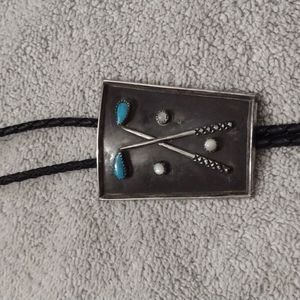 Sterling silver turquoise bolo